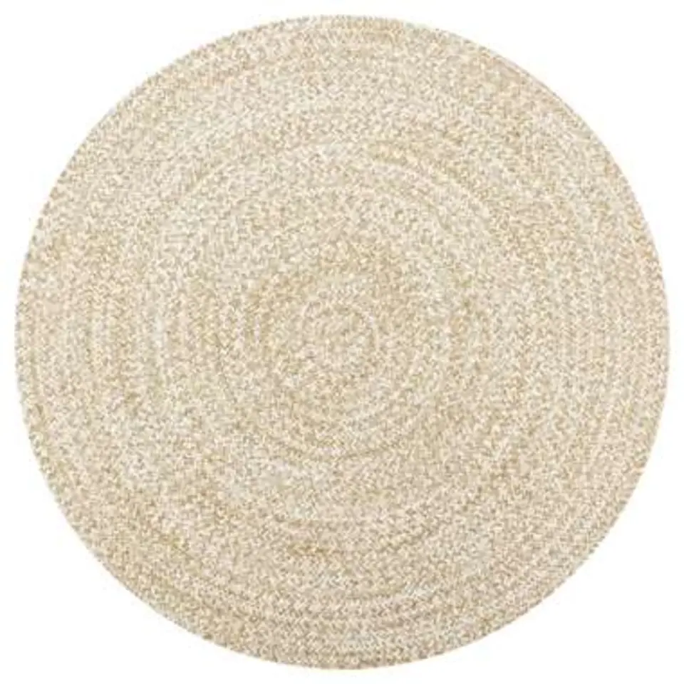 vidaXL - Tapijt - Wit - Jute