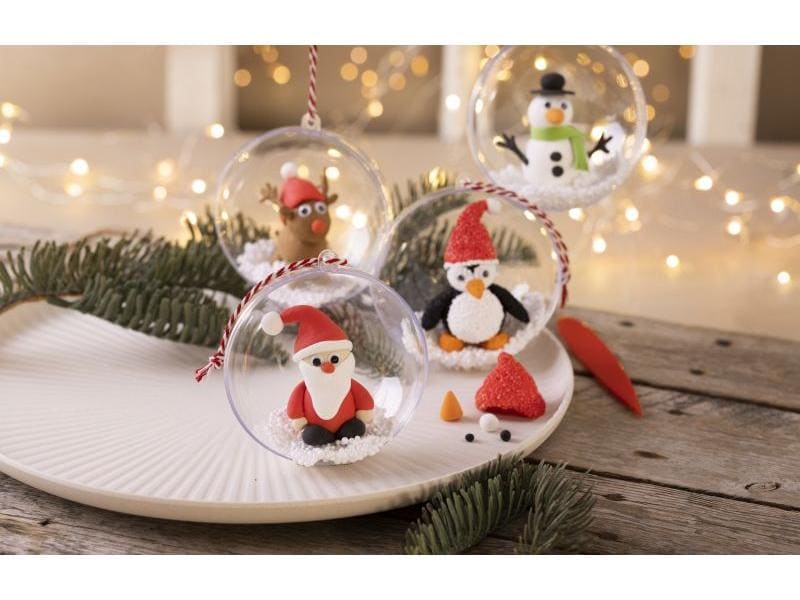 Creativ Company Bastelset Weihnachtskugeln Modellieren Individuell gestaltete Kugeln für den Weihnachtsbaum