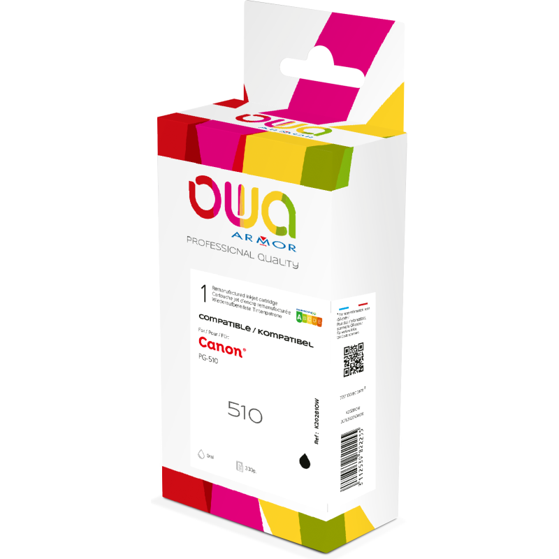 Cartouche d'encre remanufacturée OWA - standard - Noir - pour CANON PG-510