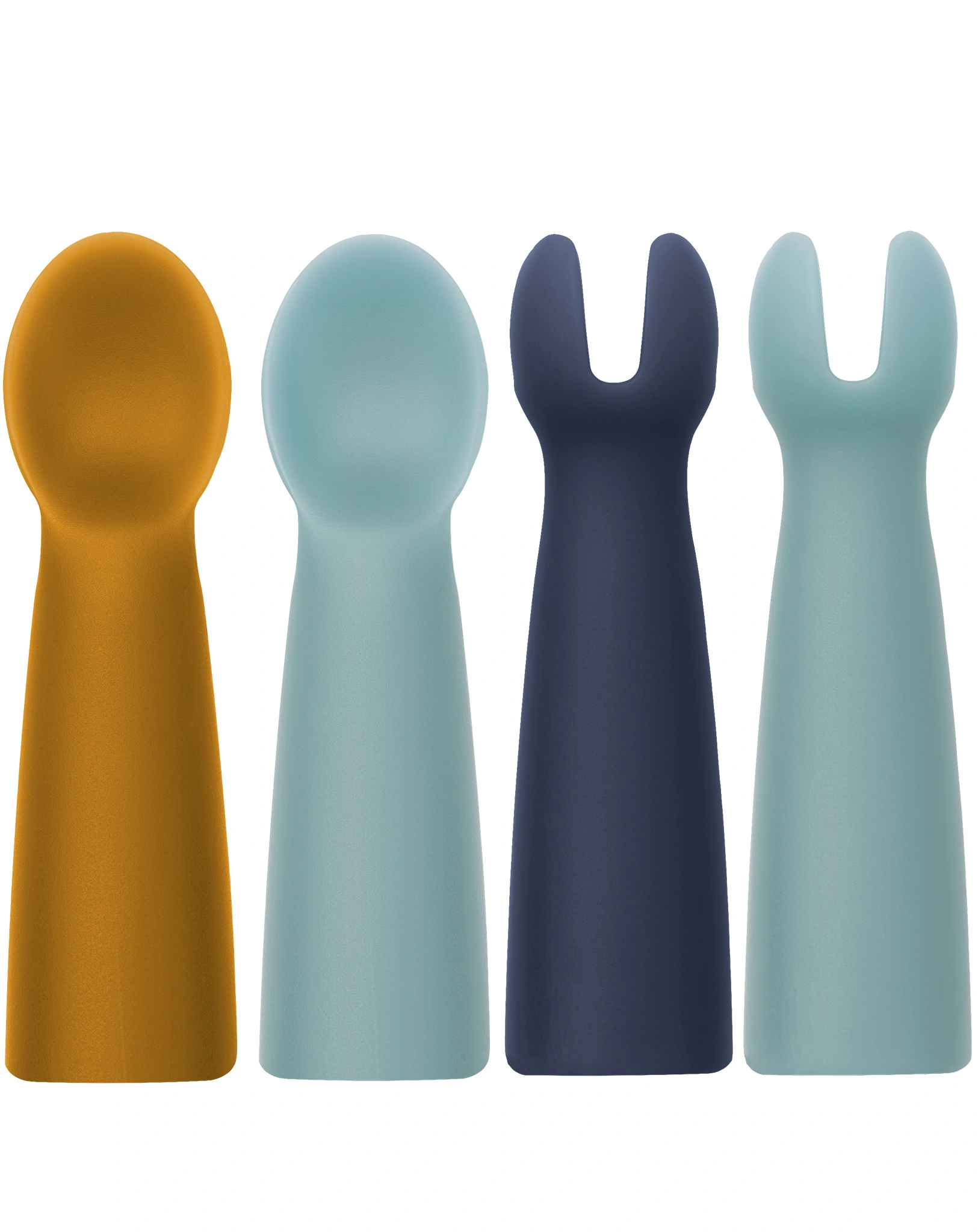Silikon-Besteckset TERRA 4-teilig in sea blue/bunt