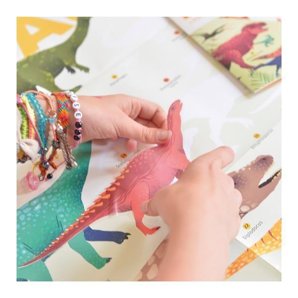 POPPIK Sticker Lernposter Dinosaurier
