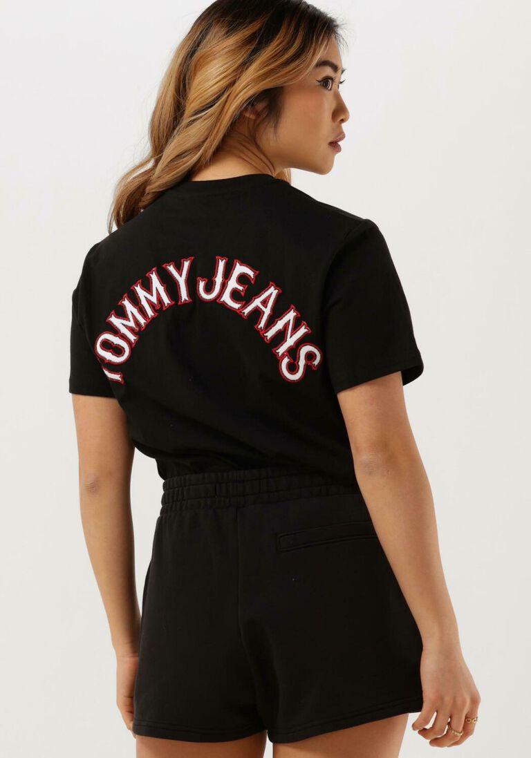 TOMMY JEANS zwarte tommy jeans t-shirt tjw cls varsity prep 2 tee