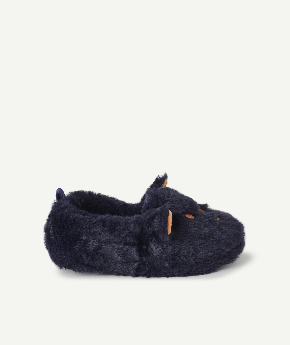 PAIRE DE CHAUSSONS GARÇON TOUT DOUX BLEU ANIMATION CHIEN