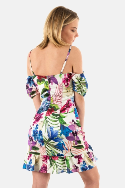 robe guess jeans alva mini p19r tropicalia