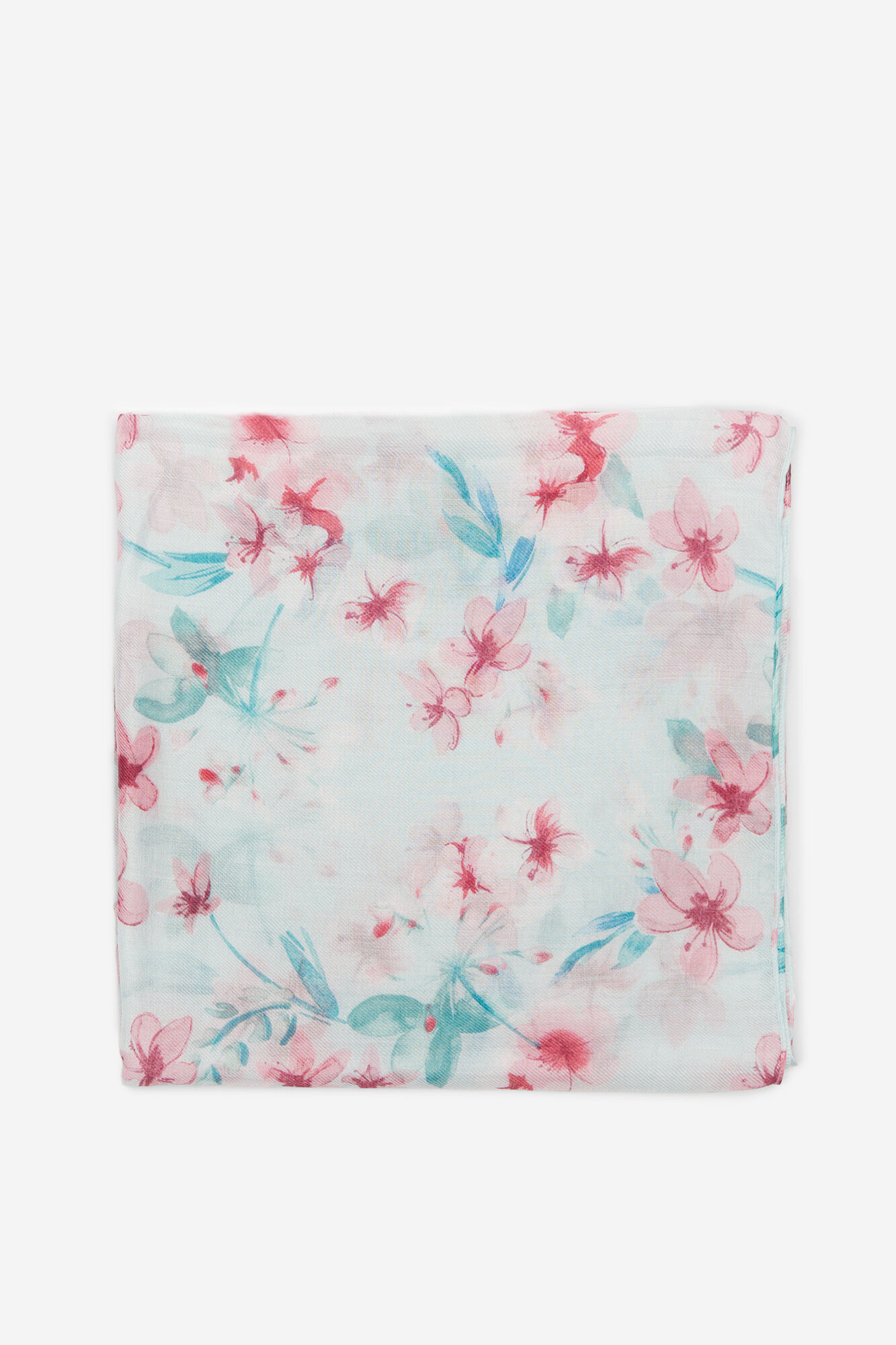 Fular floral - Estampado turquesa