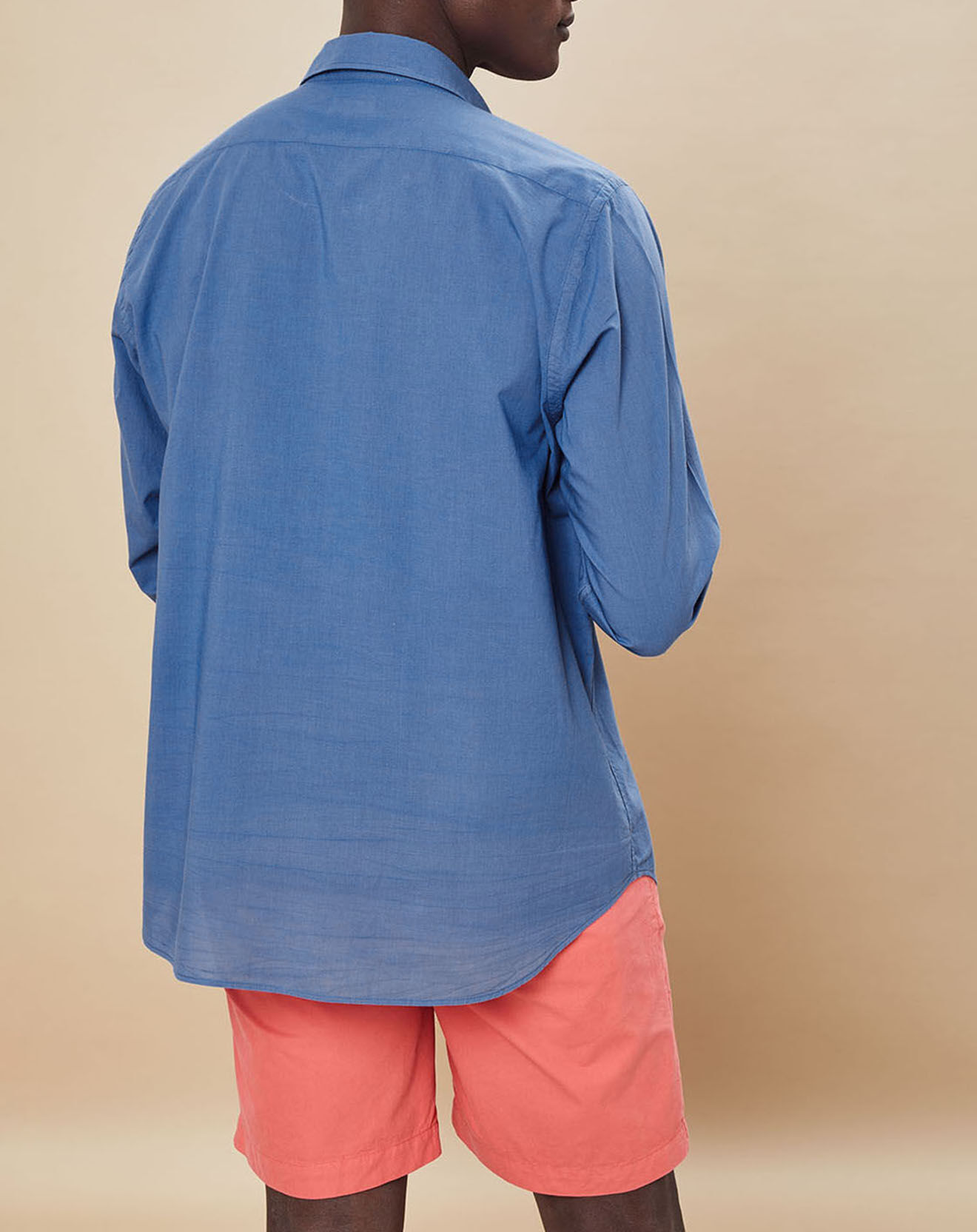Hartford Chemise Slim Fit Sammy Pat bleu roi