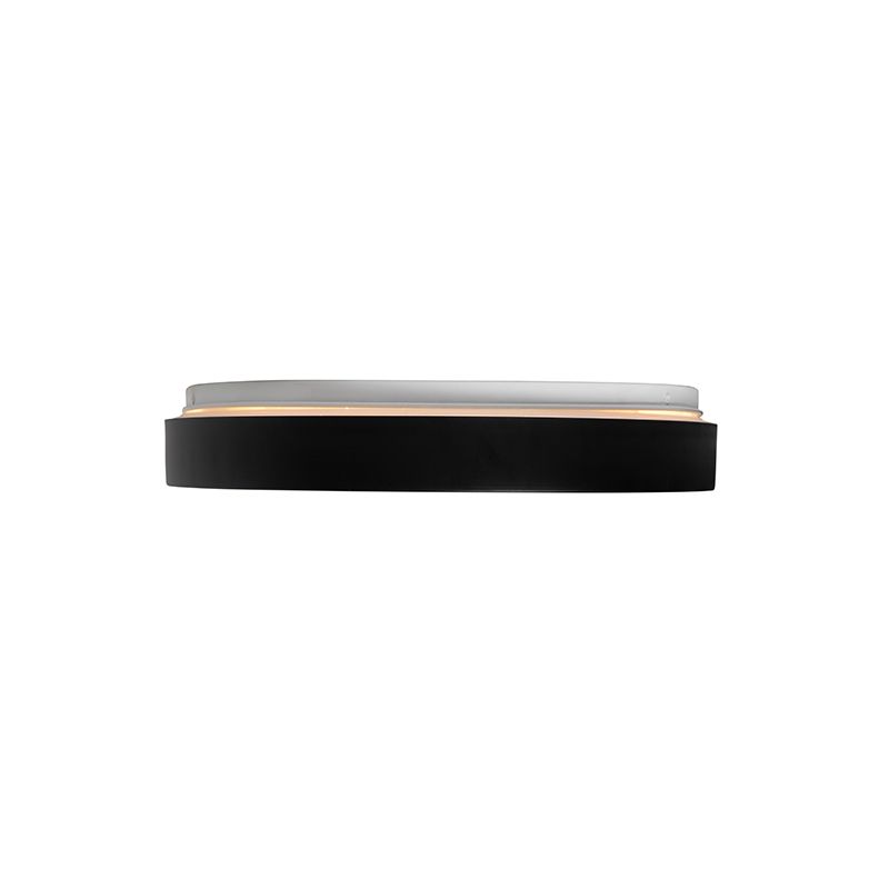 Smart moderne plafondlamp zwart 38 cm incl. LED en RGB - Jochie