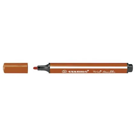 Gefederter Dreikant-Filzstift - STABILO Trio Scribbi - Einzelstift - hellbraun