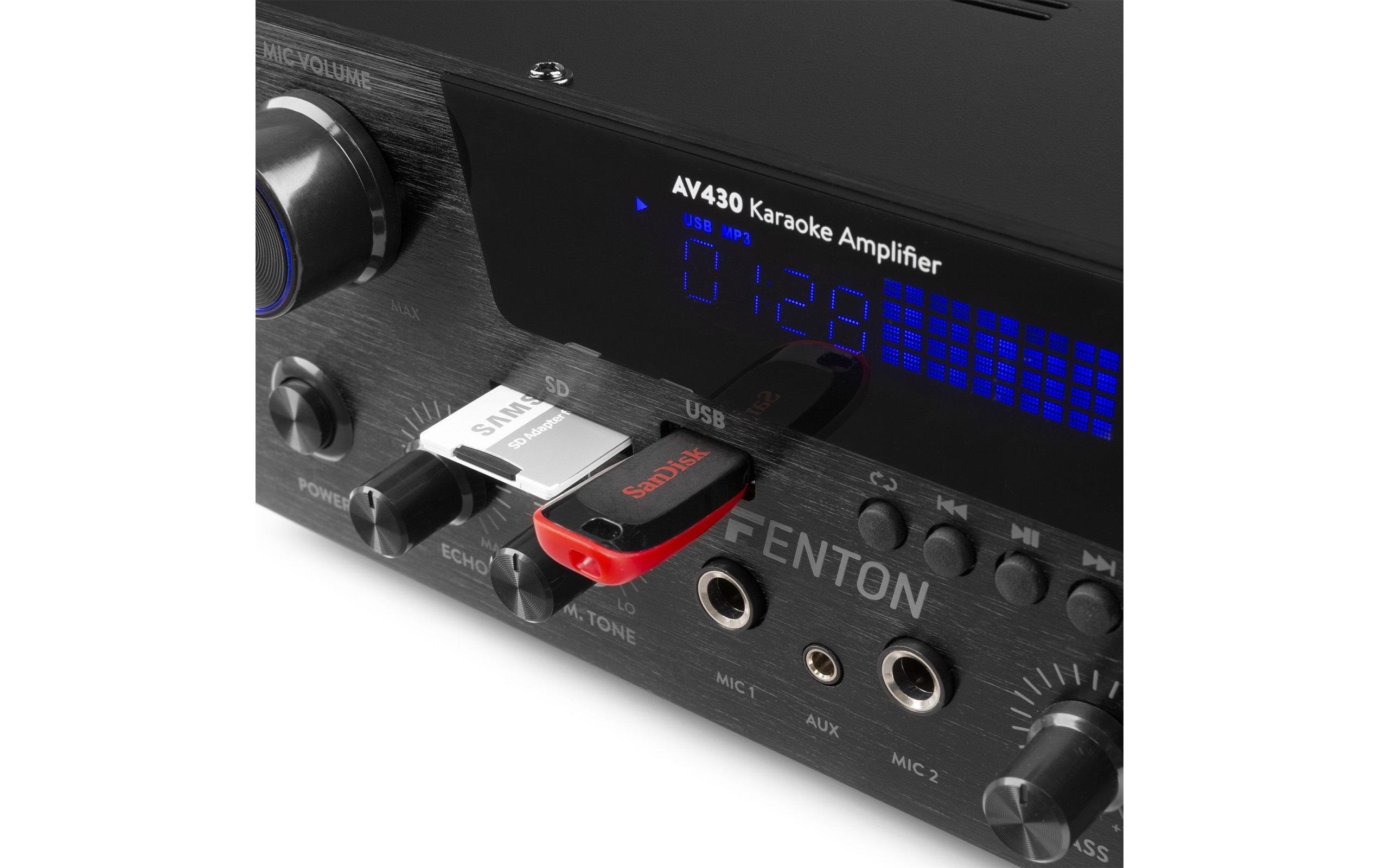 Endstufe AV430B2-Kanal-Hochleistungsverstärker mit USB/SD-Media-Player