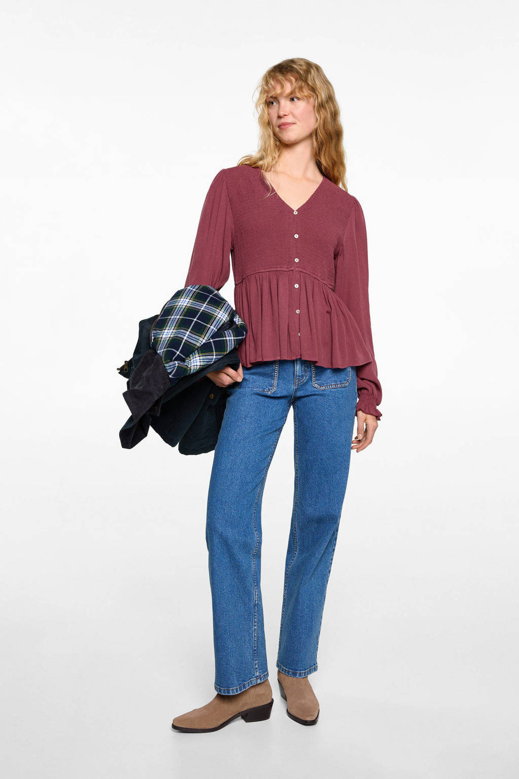 MANGO TEEN blouse donkerrood