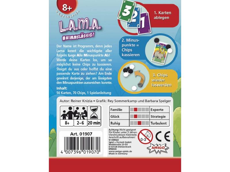Amigo Kartenspiel L.A.M.A. Das lässige Kartenspiel mit Kultfaktor