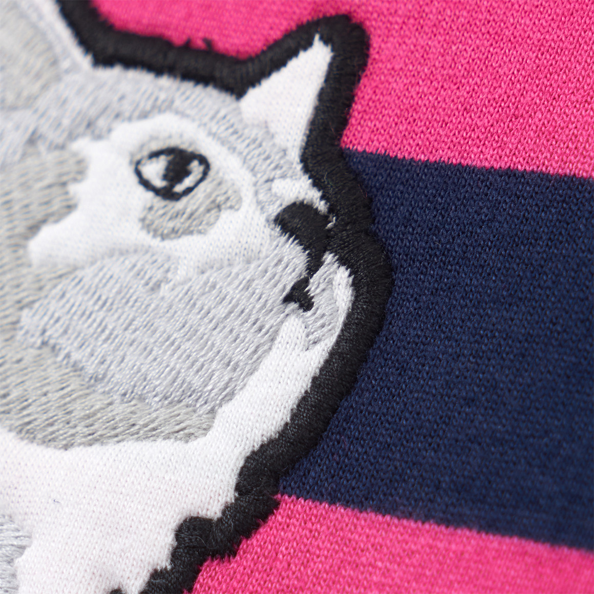 Topolino Mädchen Hoodie mit Katzen-Applikation pink / dunkelblau