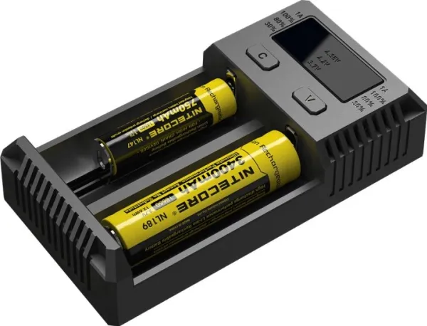 Nitecore NEW i2, Lithium jern fosfat (LiFePO4), Lithium-Ion (Li-Ion), Nikkel-Metalhydrid (NiMH), AA, AAA, AAAA, AAAA, C, D