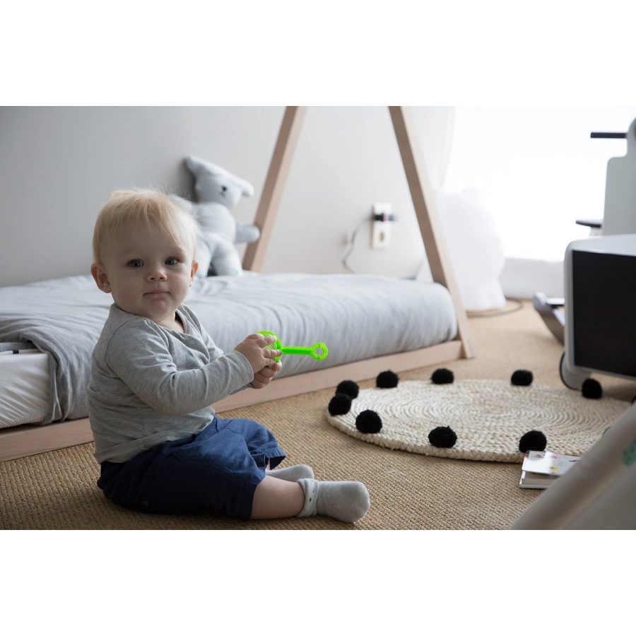 CHILDHOME Tipi Babybett Rahmen Natur weiß 70 x 140 cm