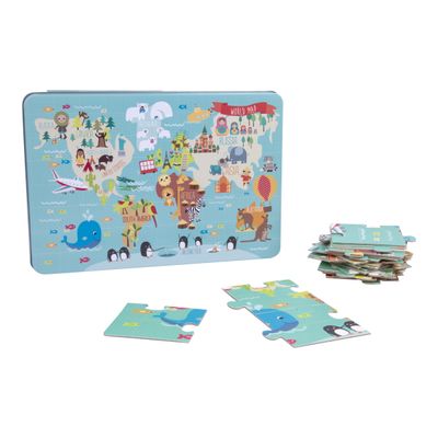 Apli Kids - Puzzle 24 pièces - map monde