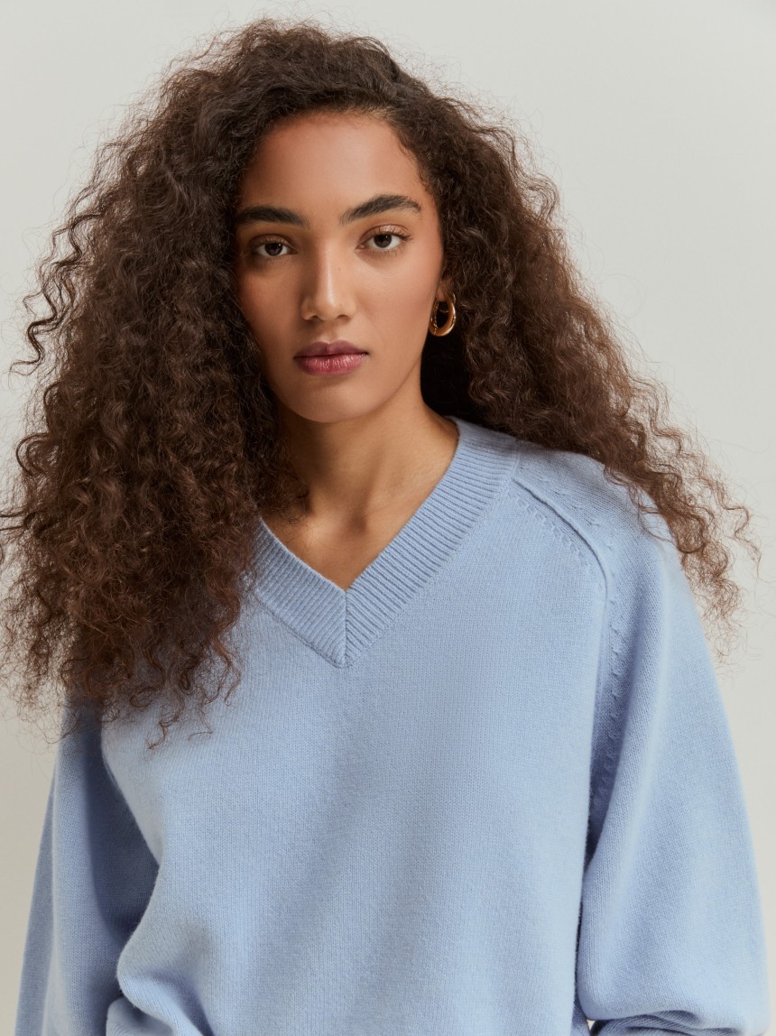 Camisola de malha em lã