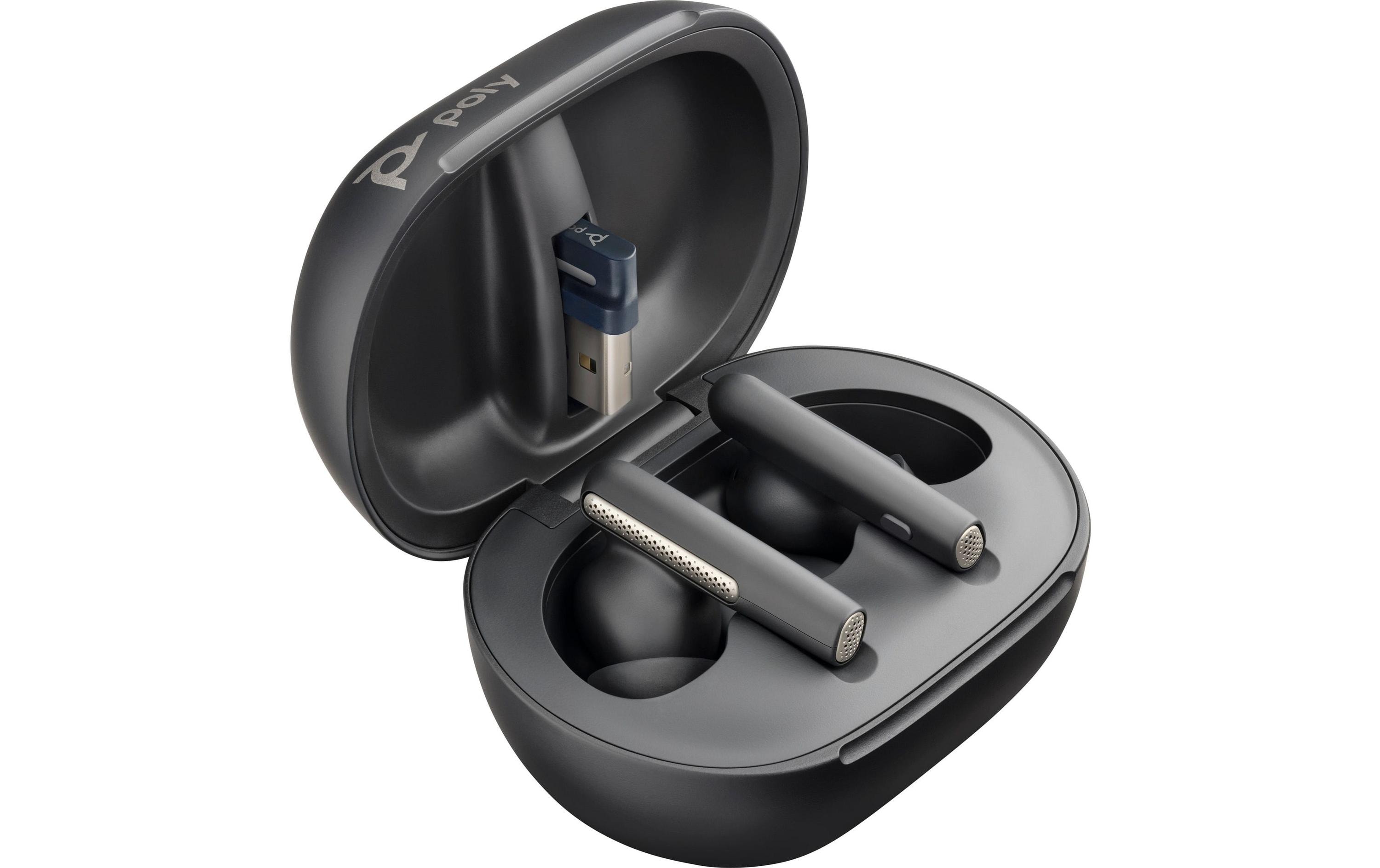 Headset Poly Voyager Free 60+ UC USB-C, Schwarz<br>Voyager Free 60 Serie True-Wireless-In-Ear-Headset für Arbeit und Freizeit
