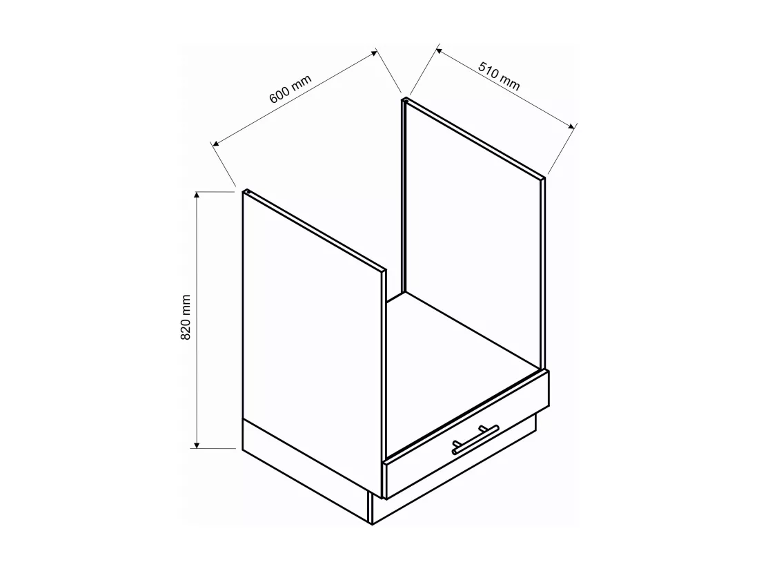 Cuisine complète Vera 8 éléments blanc brillant L 240 cm sans plan de travail