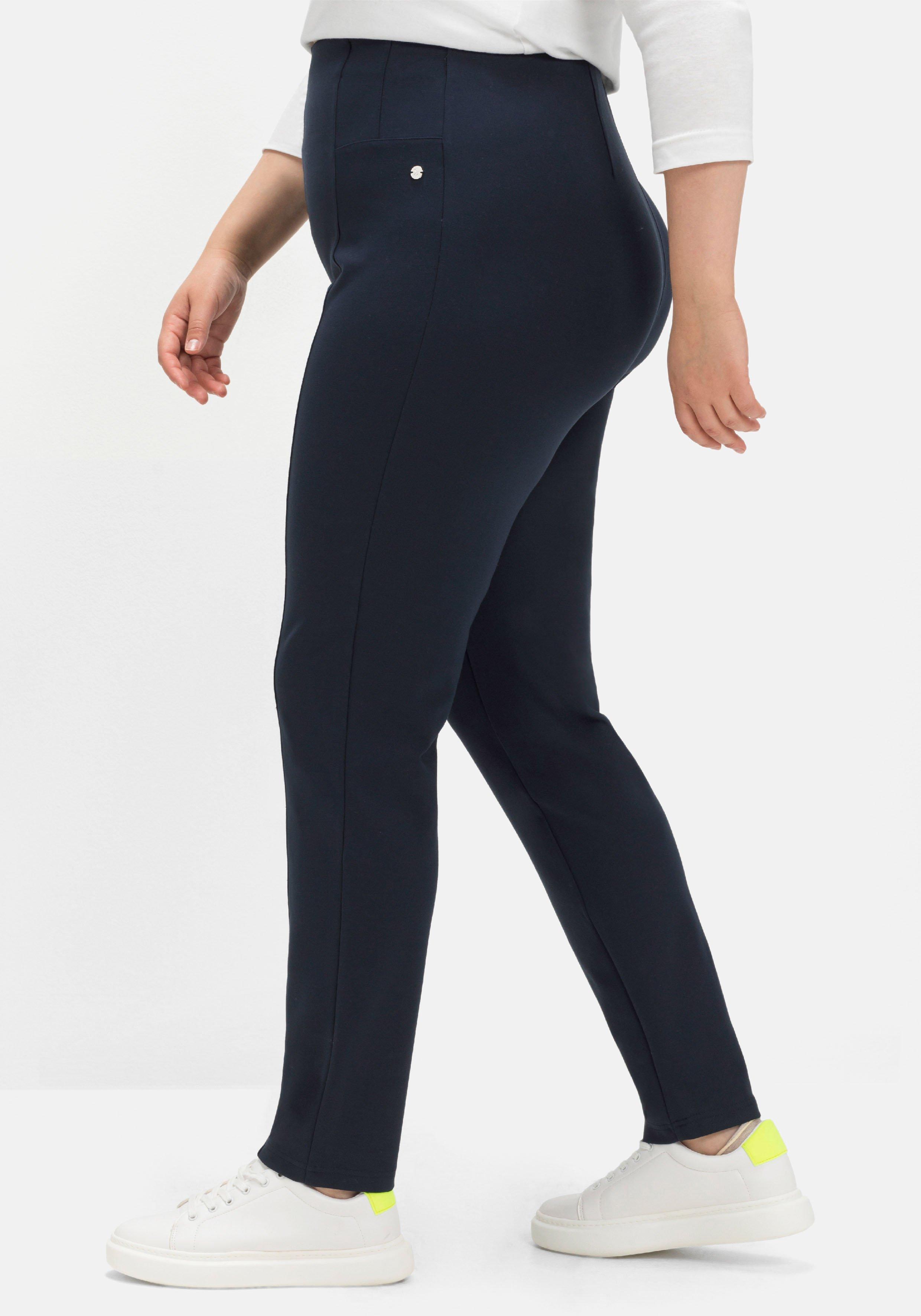 Jerseyhose aus Interlock, schmale Beinform