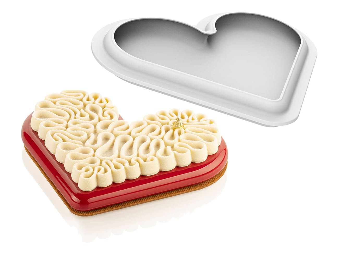 Moule silicone - Coeur Level - 30 x 17,5 cm - Silikomart