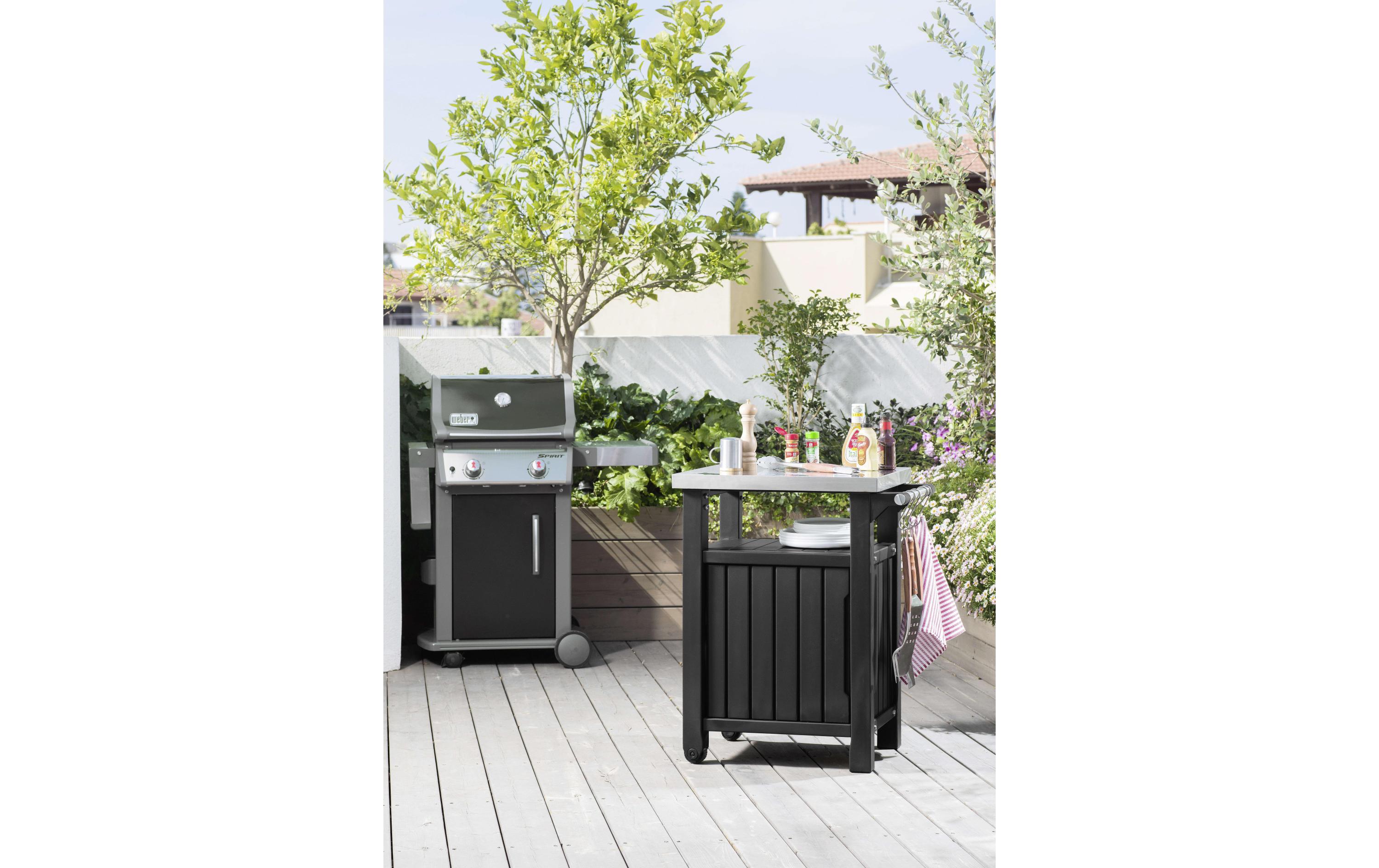 Grill- und Gartenschrank Anthrazit<br>Grill- und Aufbewahrungsschrank