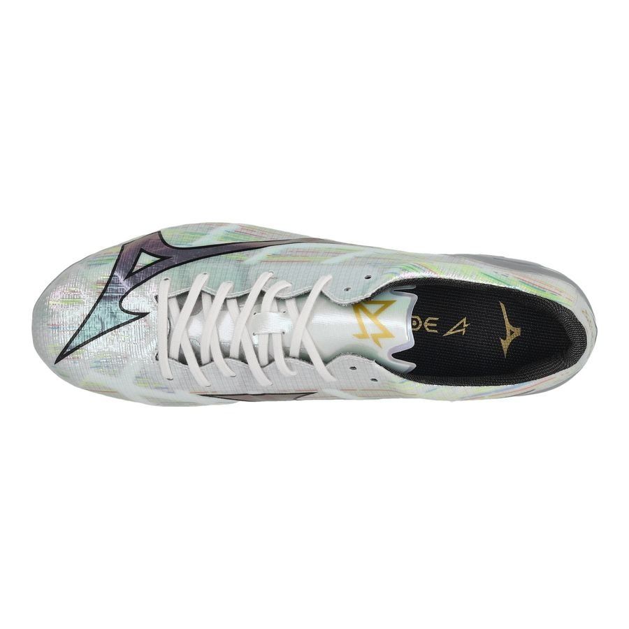 Mizuno Alpha II Elite SG - Blanc/Silver Iridescent/Noir