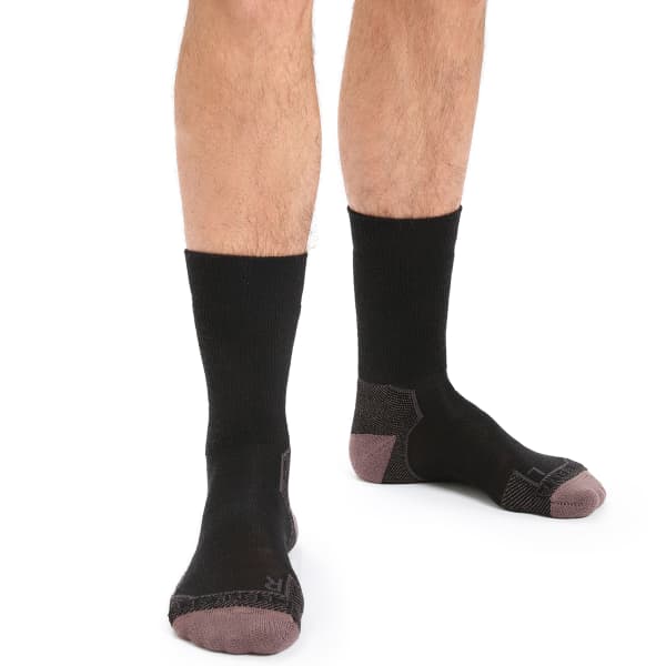 Chaussette randonnée ICEBREAKER M HIKE+ MEDIUM CREW BLACK/MINK/MONSOON
