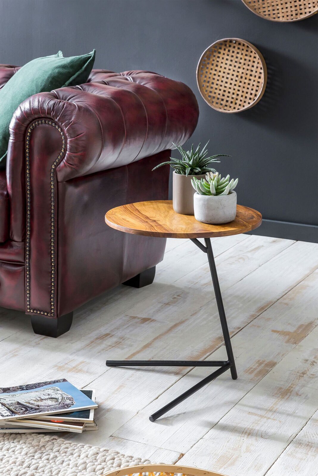 Beistelltisch Makati Metall Massivholz