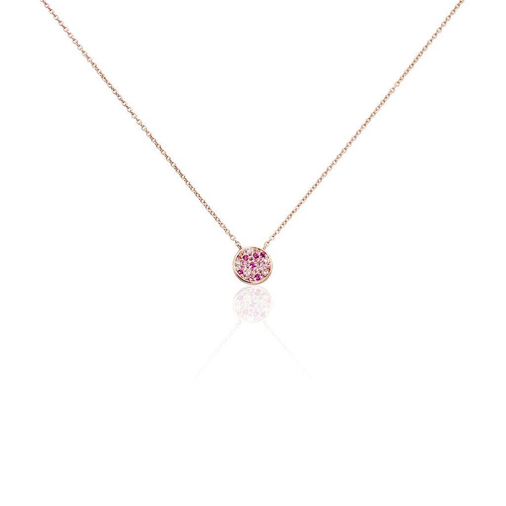 Collier Nelig Argent Rose Oxyde De Zirconium