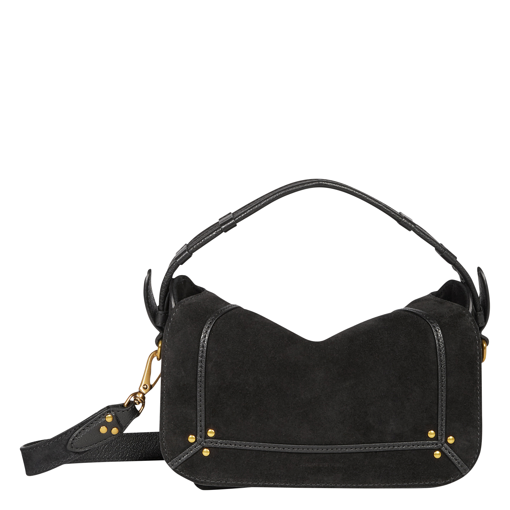 PEPITO S - Sac bandoulière en cuir velours | Noir