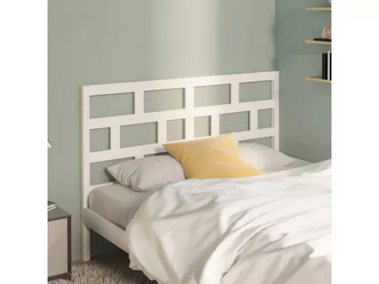 Tête de lit Blanc 166x4x100 cm Bois massif de pin