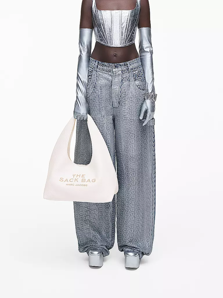 MARC JACOBS Ledertasche - Umhängetasche THE SACK BAG weiss