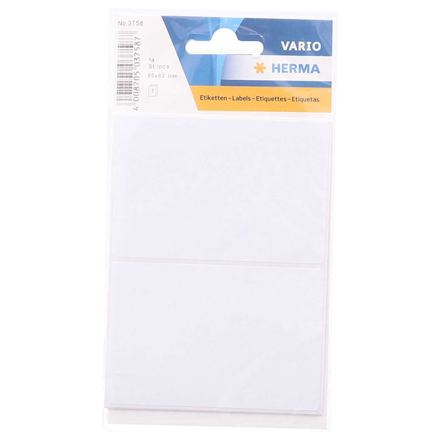Etiketten Vielzweck, weiß, 14 Stück, ca. 55x82mm