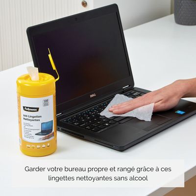 Fellowes - boîte de 100 lingettes nettoyantes multi-surfaces