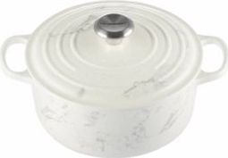Le Creuset - Braadpan Signature Marble - Wit - ø 24 cm - 4.2 Liter