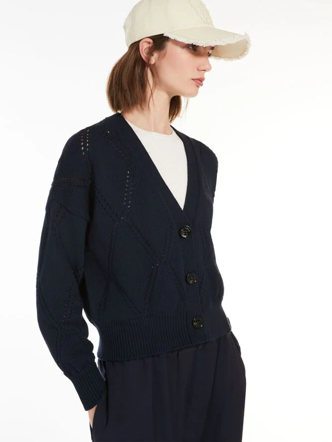 Weekend Max Mara DOVERE Cotton Cardigan Grå