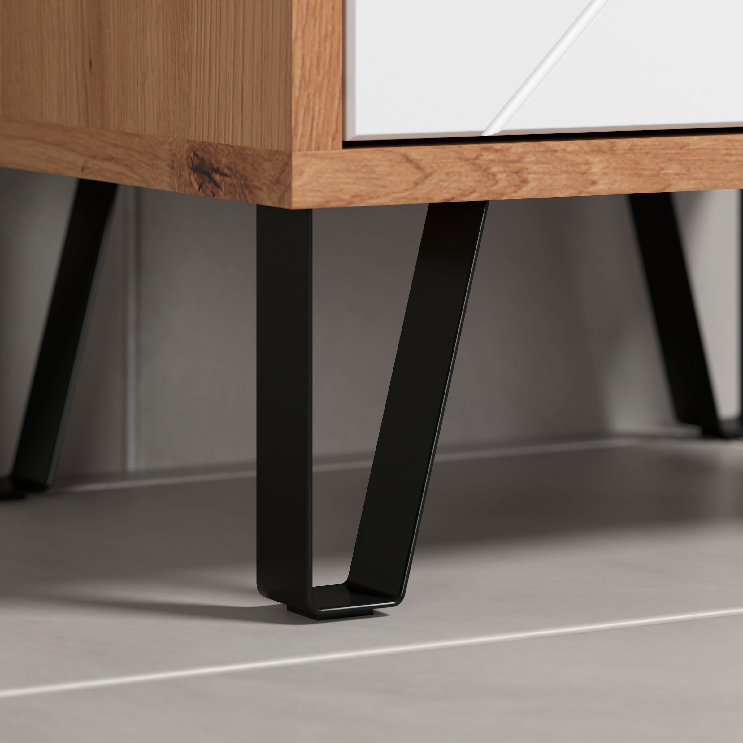 PLACES OF STYLE Unterschrank »Tarragona« 1 Stk. tlg. Badezimmerschrank mit Fräsungen in Rautenoptik in Weiss matt