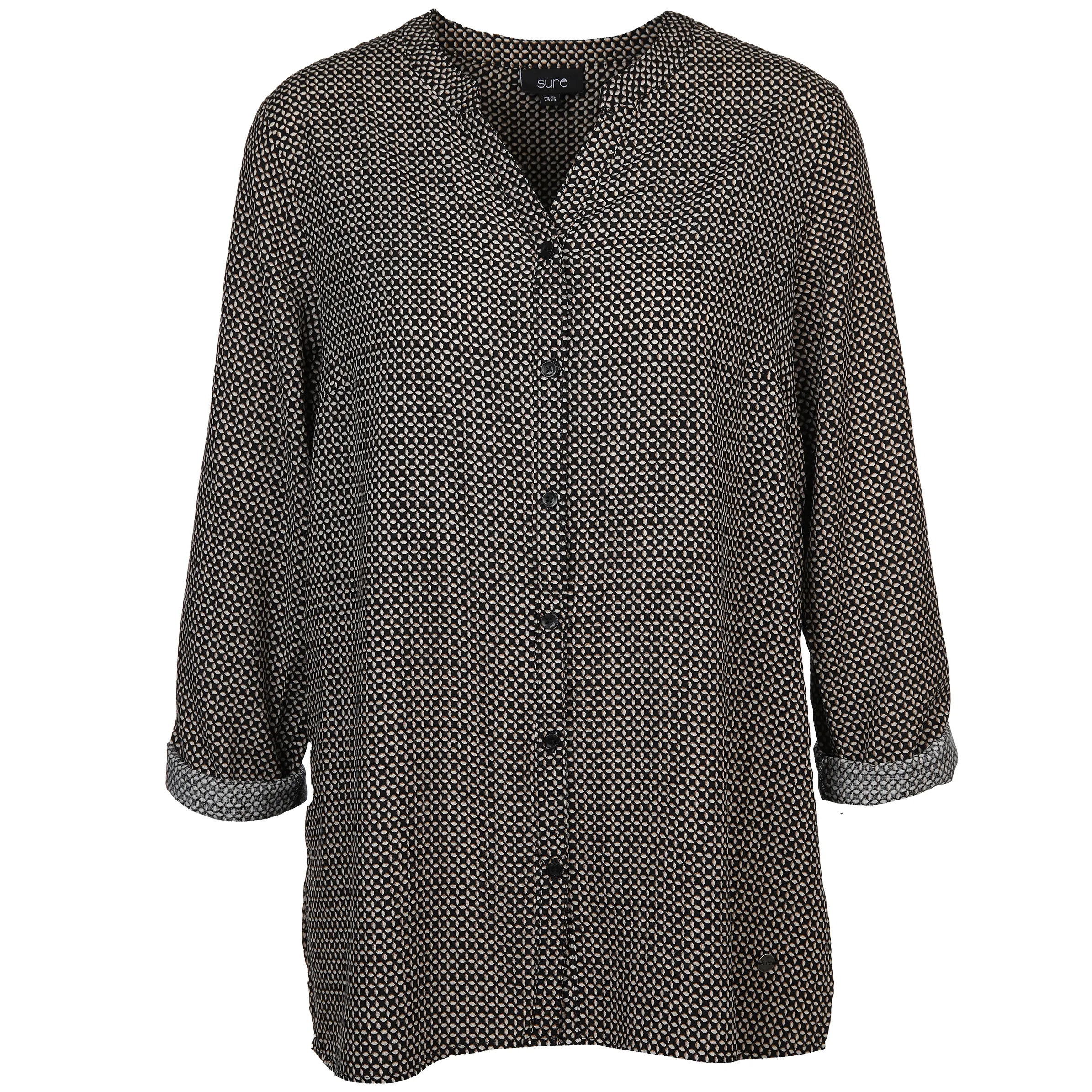 Damen Viskose Bluse mit Minimalprint