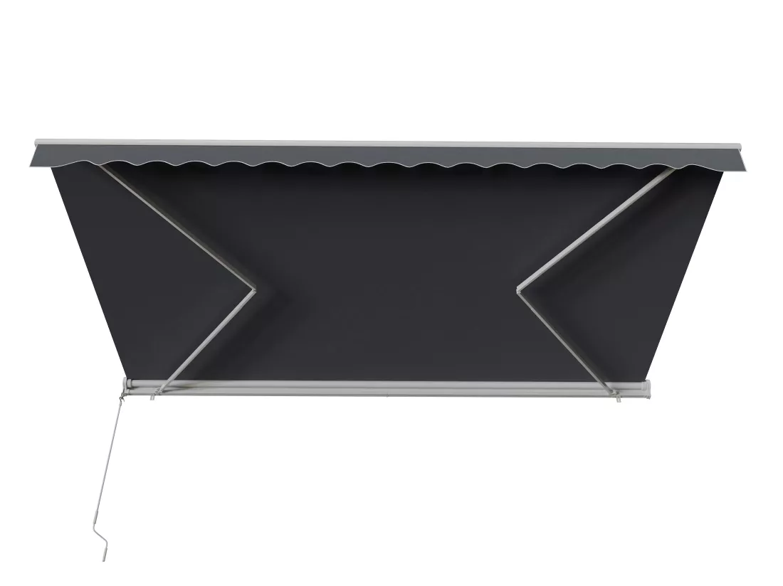 Store banne motorisé avec semi-coffre 4 x 3 m - anthracite - COFANA