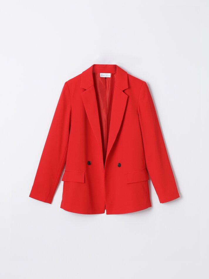 Blazer básico - Vermelho