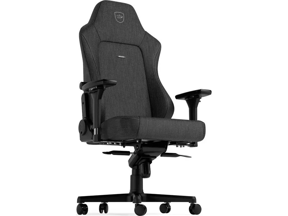 Noblechairs Hero TX - Stol - ergonomisk - armstøtter - T-formet - vippe - aluminium, polyurethan, tekstil, memory foam, polyuretan-læder, koldskum, stålramme - antracite