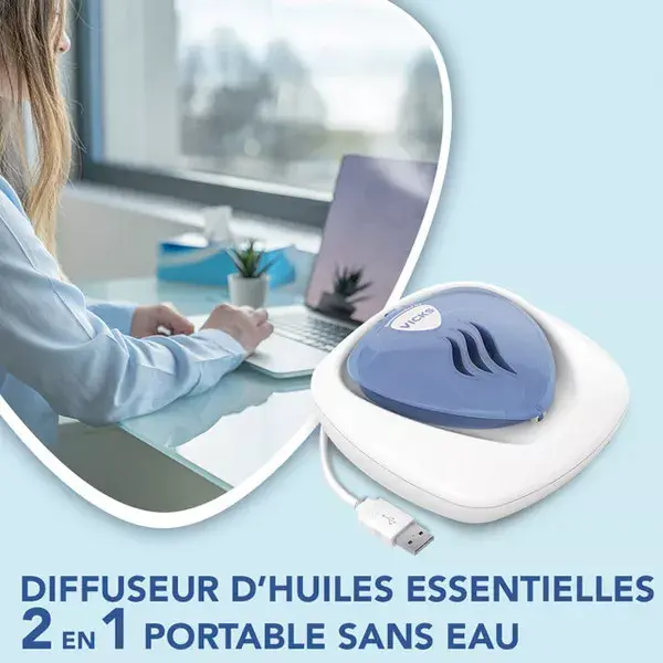 Difusor elétrico portátil Vicks VH1800 + 2 refis