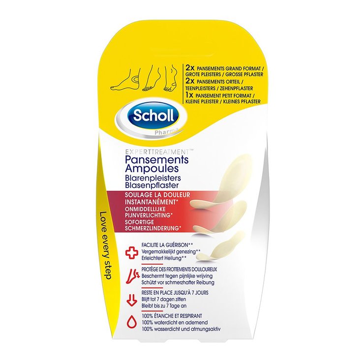 Pansements Ampoules Différentes Tailles x5 Pour Talons et Orteils Scholl