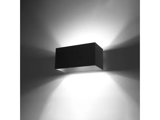 Sollux QUAD MAXI Applique murale encastrable à 2 lumières, noir