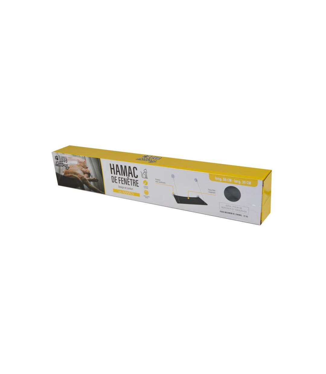 Paris Prix - Hamac De Fenêtre Pour Chat confort 66cm Noir