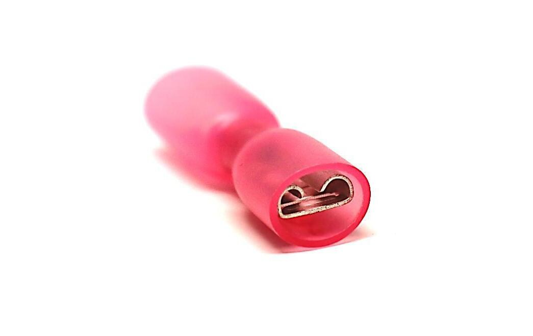 Flachsteckhülsen WP 6.3 x 0.8 mm, weiblich, Rot, 10 Stk.Flachsteckhülse für 0.5-1.5 mm2 (22-18 AWG)