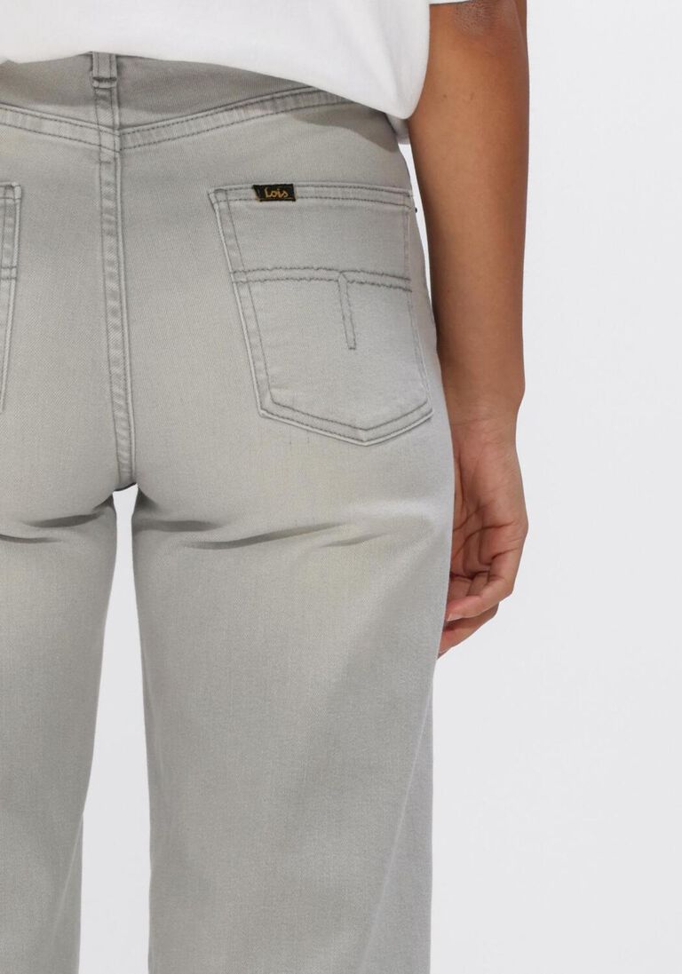 grijze lois jeans straight leg jeans rosa