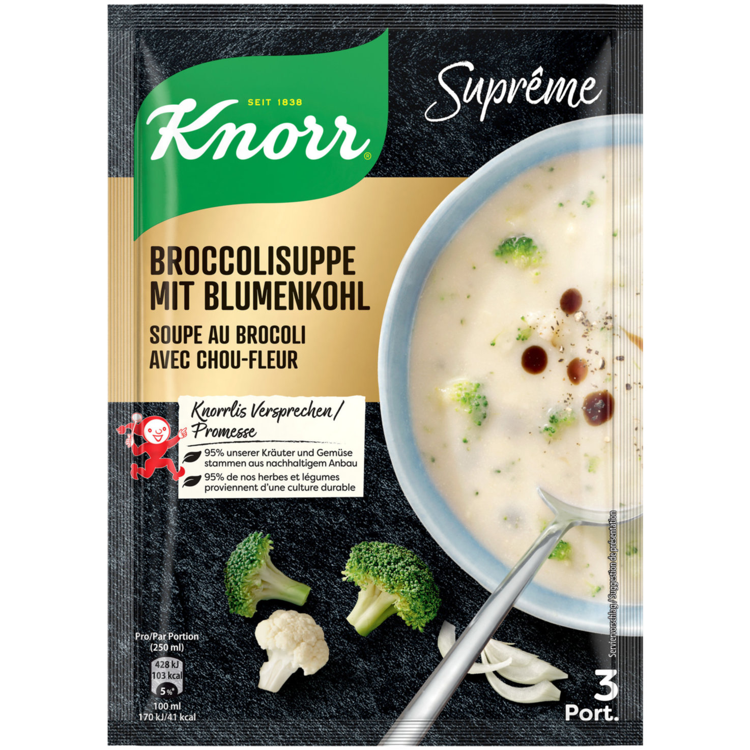 Knorr Suprême Suppe Broccoli & Blumenkohl