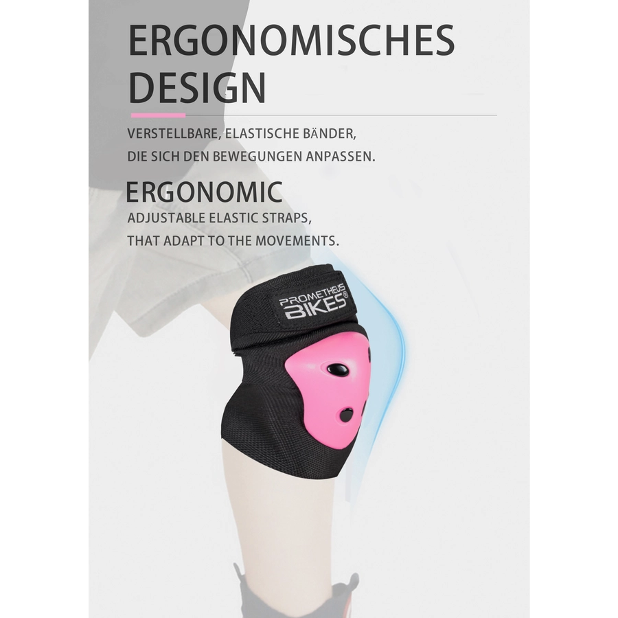 PROMETHEUS BICYCLES® Protektoren Schoner Set 6 in 1 rosa