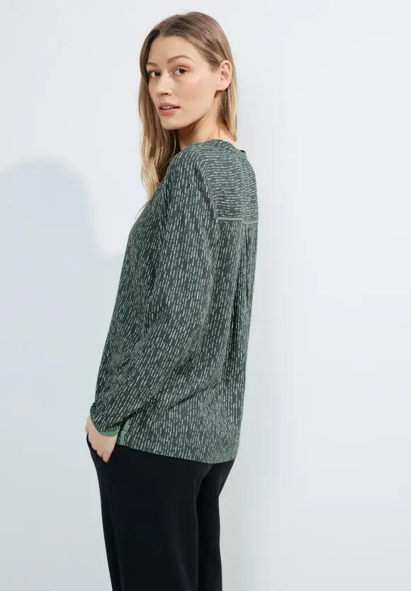 Bluse mit Minimalprint - strong khaki